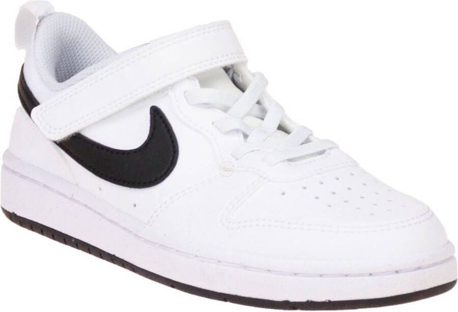 Nike court borough low recraft sneakers wit zwart kinderen