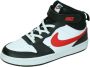 Nike court borough mid 2 sneakers wit rood kinderen - Thumbnail 1