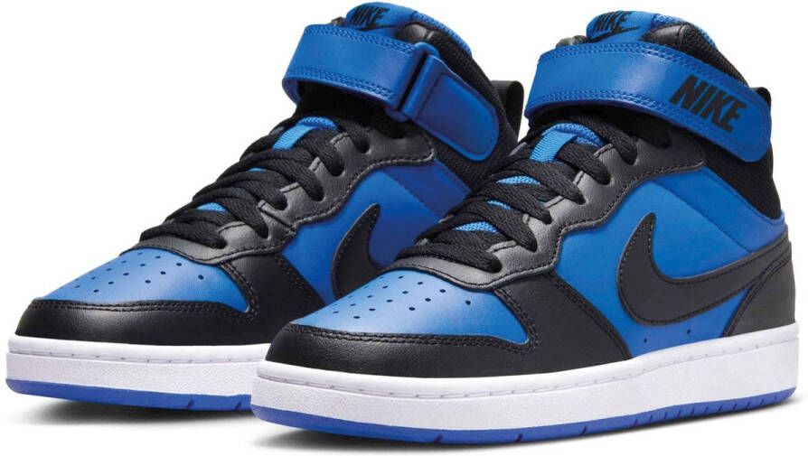 Nike Court Borough Mid 2 Big Sneakers Zwart Blauw Unisex