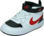Nike COURT BOROUGH MID 2(TDV)leren sneakers wit rood zwart - Thumbnail 2