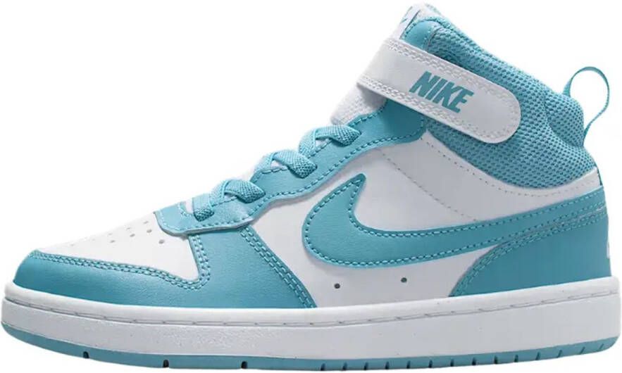 Nike court borough mid 2 littl in de kleur wit