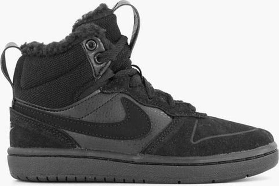 Nike court borough mid 2 sneakers zwart kinderen