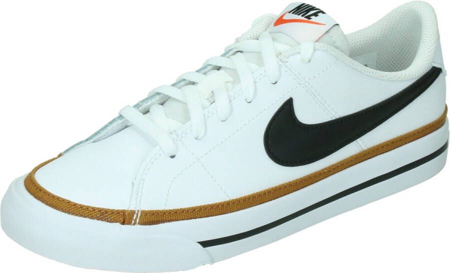 Nike Court Legacy Schoenen White Black Desert Ochre Gum Light Brown Kinderen
