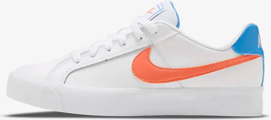 Nike Court Royale AC Sneakers Dames Wit Oranje Blauw
