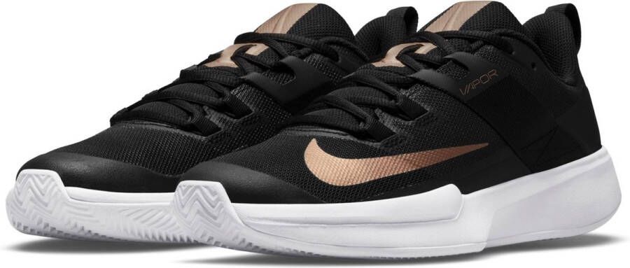 Nike Court Vapor Lite Gravel Schoenen Black Metalic Red Bronze White Kinderen