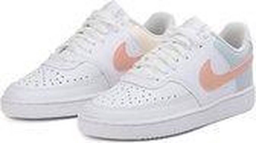 Nike Court Vision Low leren sneakers wit lichtblauw geel roze - Foto 4
