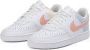 Nike Court Vision Low leren sneakers wit lichtblauw geel roze - Thumbnail 8