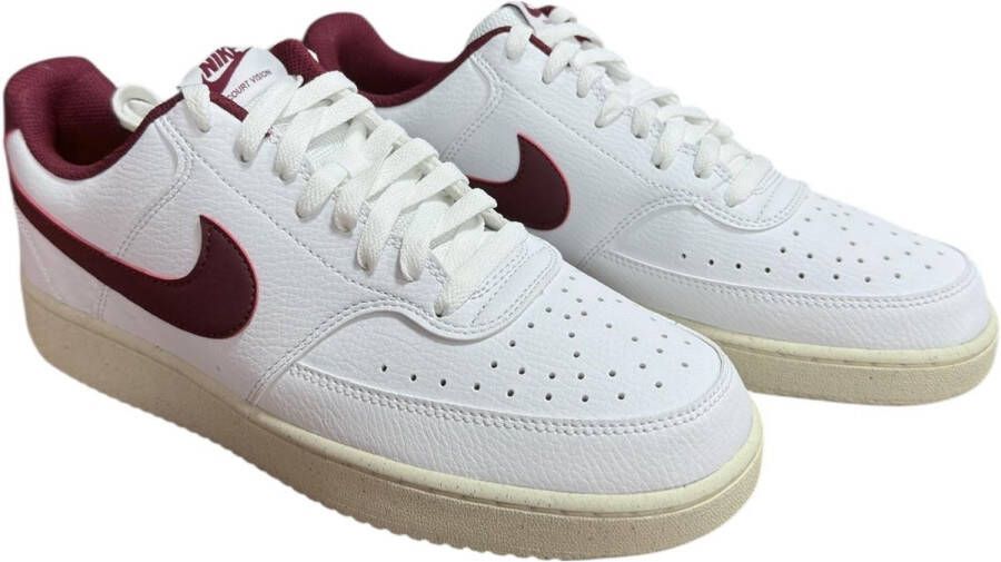 Nike Court Vision Low Next Nature Sneakers Wit Rood Unisex