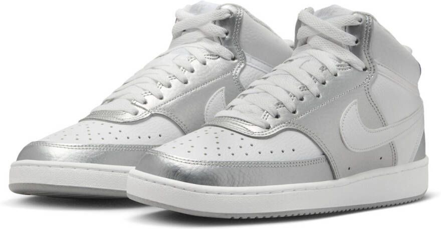 Nike Court Vision Mid Wit Zilver Sneakers Dames Doos Zonder Deksel