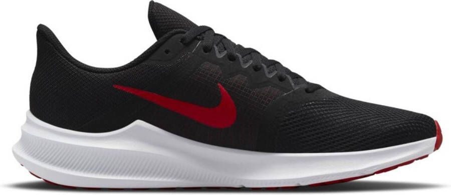Nike Downshifter 9 Sneakers Heren Black White Dark Smoke Grey University Red Heren