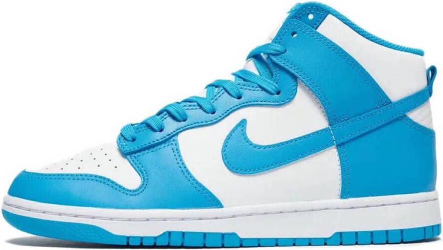 Nike Dunk High Laser Blue Retro Sneakers Blauw Wit Doos zonder deksel