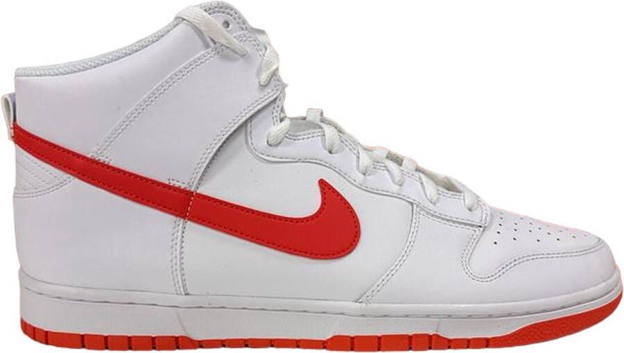 Nike Dunk Hi Retro Sneakers Mannen Wit Rood