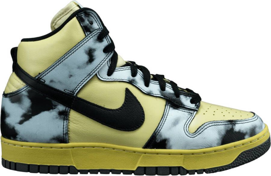 Nike Dunk High 1985 Black Acid Wash DD9404-700 meerkleurig zwart geel grijs hoge sneakers zomerssneakers