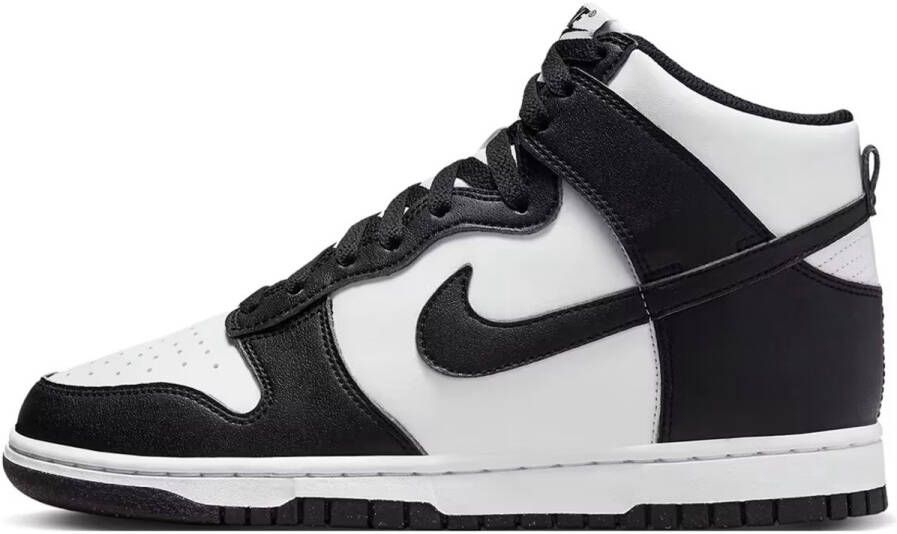 Nike Dunk High Dames Sneakers Zwart Wit Leer