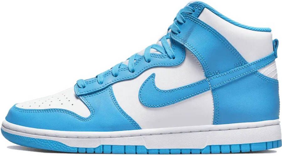 Nike Dunk High Laser Blue Retro Sneakers Blauw Wit Doos zonder deksel