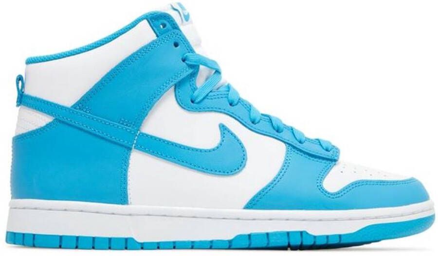 Nike Dunk High Laser Blue Retro Sneakers Blauw Wit Doos zonder deksel