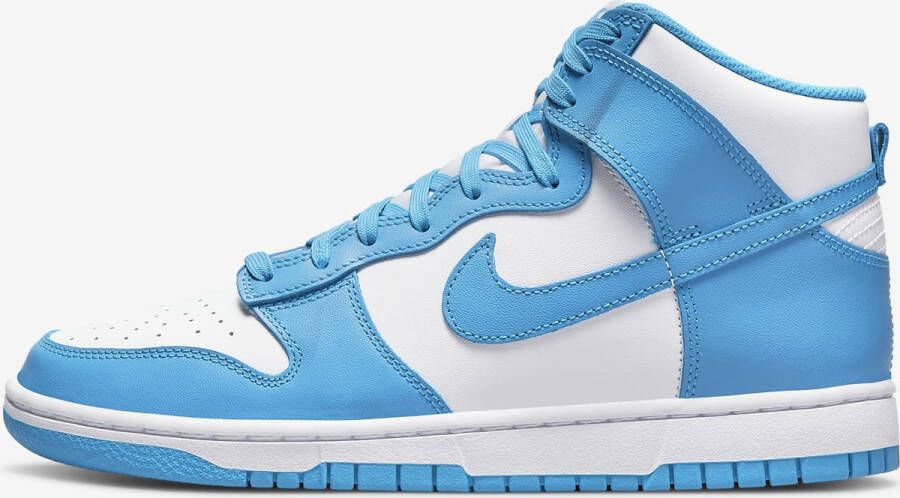Nike Dunk High Laser Blue Retro Sneakers Blauw Wit Doos zonder deksel