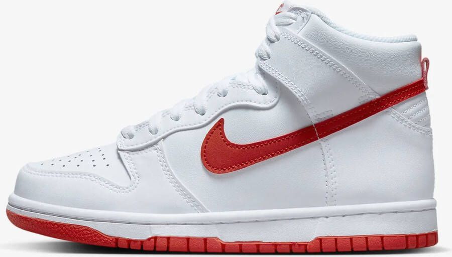 Nike Dunk High Sneakers Unisex Wit Rood