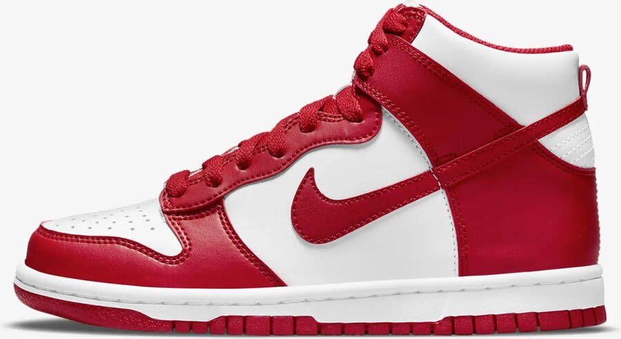 Nike Dunk High (gs) Basketball Schoenen white university red maat: 36.5 beschikbare maaten:36.5