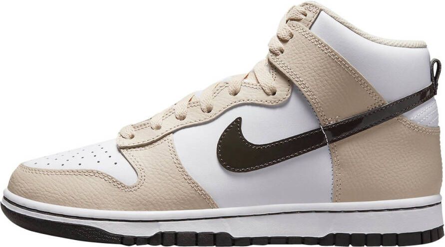 Nike Dunk High Sneakers Wit Beige Zwart Doos zonder deksel
