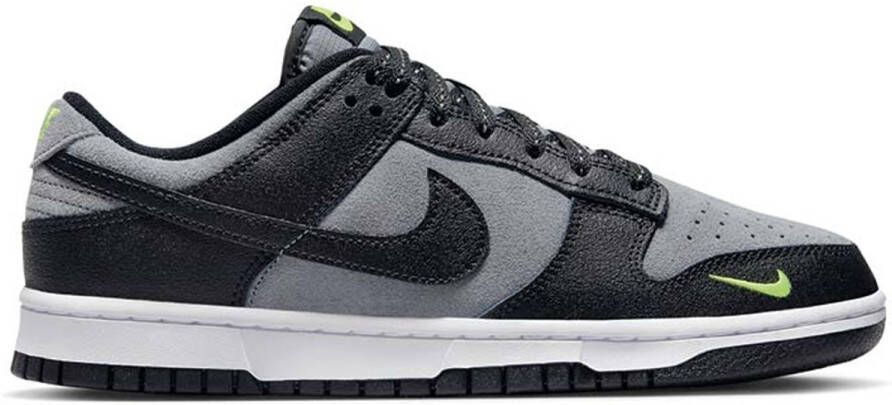 Nike Dunk Low Black Cool Grey Volt Mini Swoosh