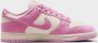 Nike Dunk Low Dames Sneaker Limited Edition Wit Roze Doos Zonder Deksel - Thumbnail 1