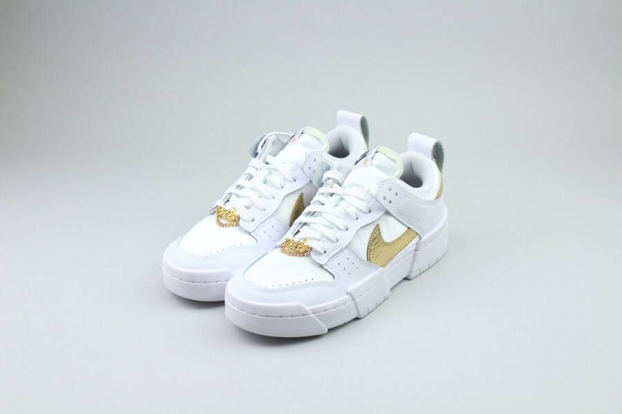 Nike Dunk Low Disrupt 'Wit Metallic Goud' (Dames)
