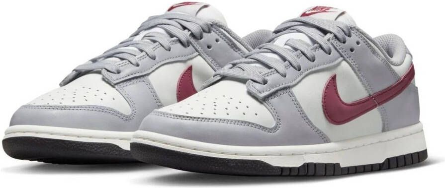 Nike Dunk Low Grey Purple Swoosh Sneakers Unisex