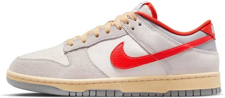 Nike Dunk Low Heren Sneaker Grijs Rood Doos zonder deksel