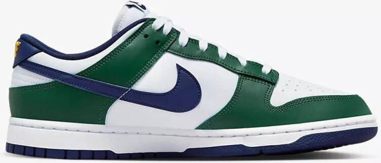Nike Dunk Low Heren Sneaker Wit Groen Blauw