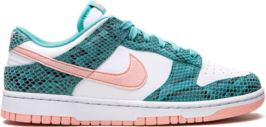 Nike Dunk Low ME Limited Edition Heren Sneaker Snakeskin Wit Groen Roze