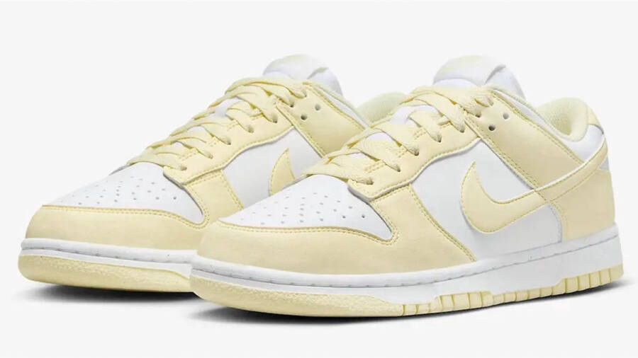 Nike Dunk Low Next Nature Dames Sneaker Wit Geel Doos zonder deksel