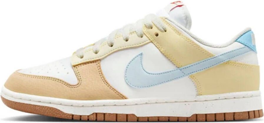 Nike Dunk Low Next Nature Pastel Geel Blauw Wit Bruin Sneakers Dames