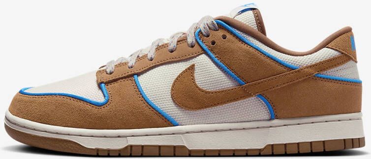 Nike Dunk Low Retro Premium British Tan Blue Sneakers Heren Doos Zonder Deksel