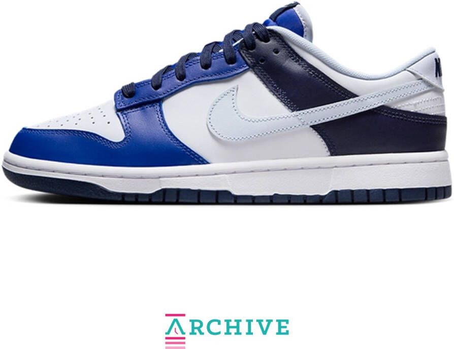 Nike Schoenen Dunk Low White Game Royal Midnight Navy Football Grey- White Game Royal Midnight Navy Football Grey