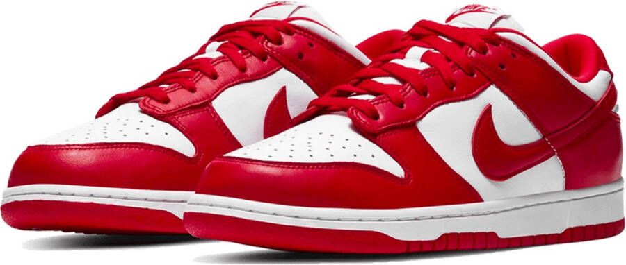 Nike dunk low SP university red white heren