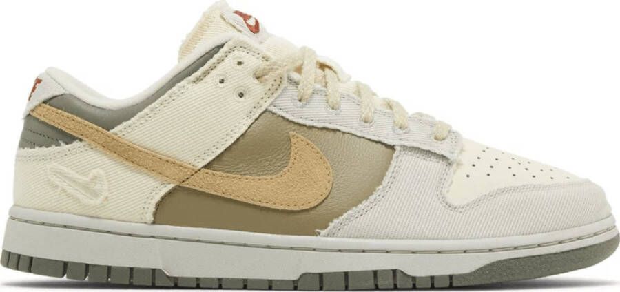 Nike Dunk Low Light Bone and Dark Stucco (W) FZ4341-100 beige canvas khaki meerkleurig sneakers laag unisex