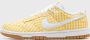 Nike Dunk Low Yellow Gingham Sneakers Dames Wit Geel - Thumbnail 4