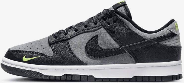 Nike Dunk Low 'Zwart Cool Grijs Volt Mini Swoosh'