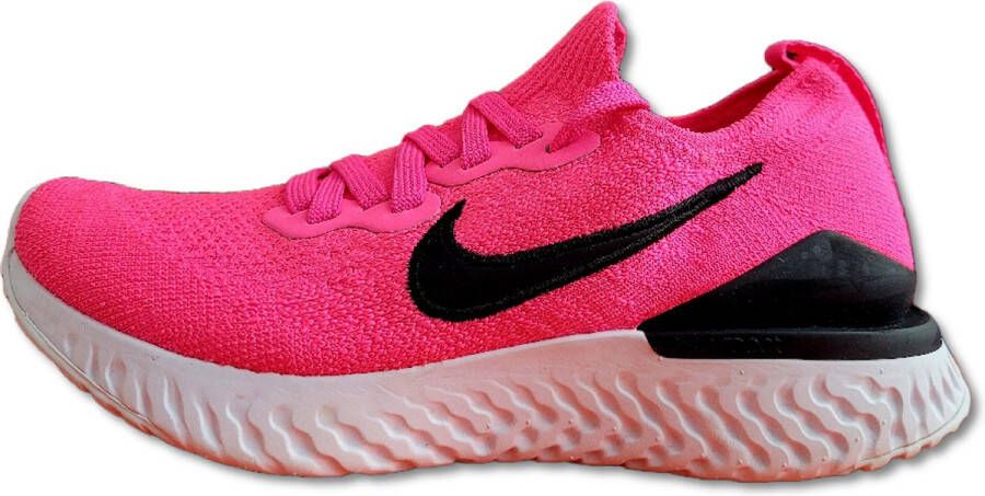 Nike Epic React Flyknit 2 Hardloopschoenen Dames Roze Zwart - Foto 1