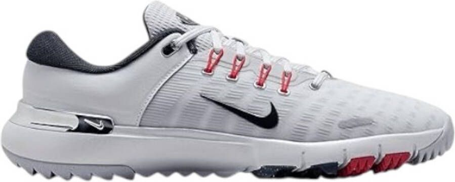 Nike Free Golf Pure Platinum Golfschoenen Light Crimson Wolf Grey Armory Navy Heren