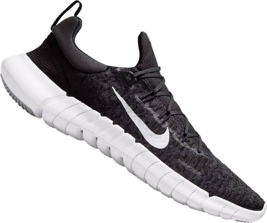 Nike Free Run Black Dark Smoke Grey White Dames - Schoenen.nl