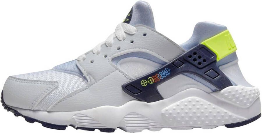 Nike Huarache Run Kinderschoenen White Volt Football Grey Blackened Blue
