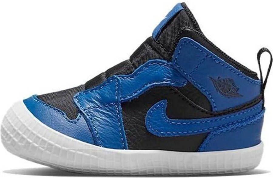 Nike Jordan 1 Baby Crib Bootie Flexibilieit en Comfort Zwart Blauw Wit