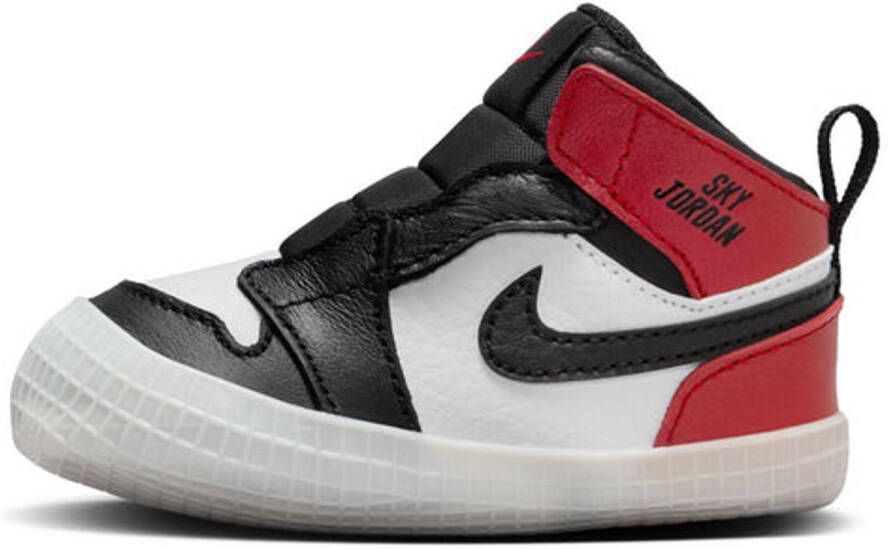 Nike Jordan 1 Baby Schoentjes Sneakers Wit Zwart Rood