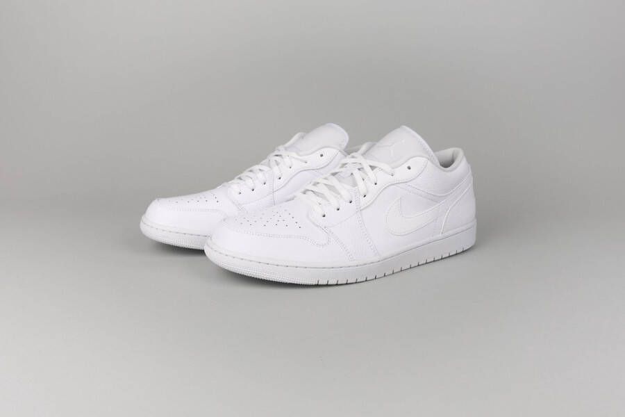Nike Jordan 1 Low 'Triple White' Tumbled Leather