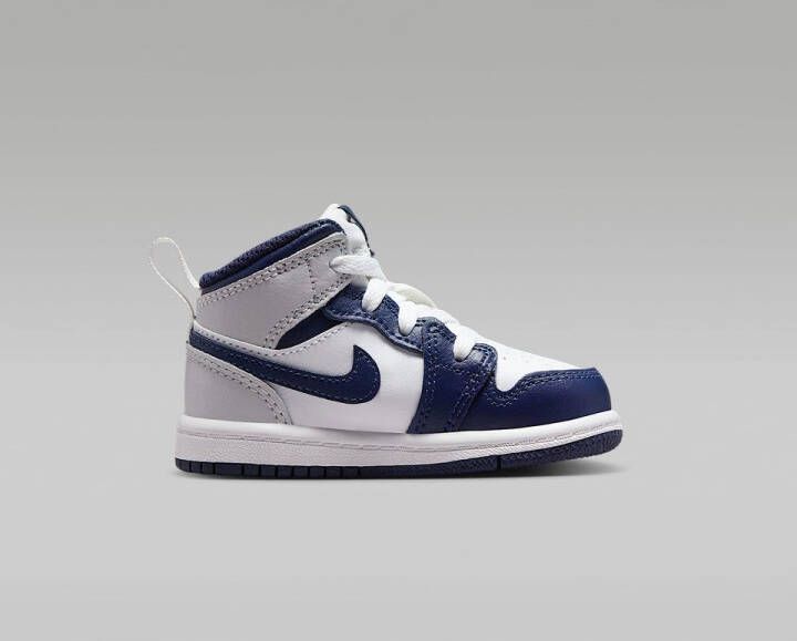 Nike Jordan 1 Mid Kinderschoen Sneaker Blauw Grijs Doos zonder deksel