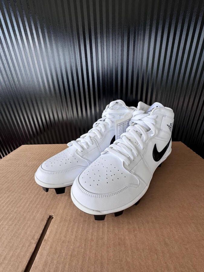 Nike Jordan 1 Retro Hoog Voetbalschoenen Unieke Sample! Heren Sport Voetbal Wit Zwart