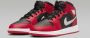 Nike Jordan Air Jordan 1 MID Sneakers Kids Zwart Wit Rood Doos zonder deksel - Thumbnail 7
