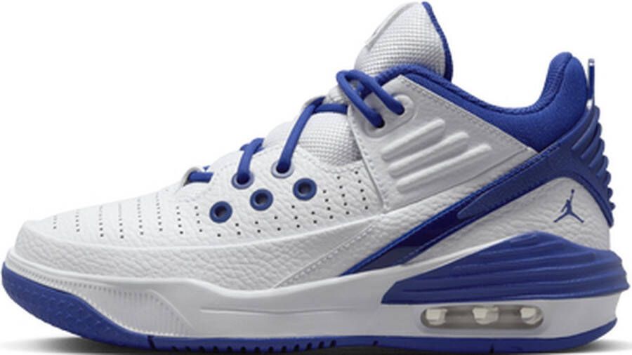 Jordan max aura 5 basketbalschoenen wit blauw kinderen